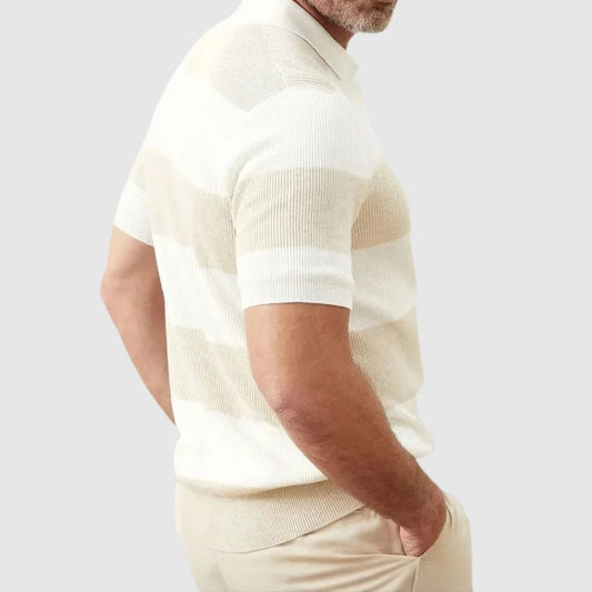 Libuše – Žebrované polo tričko s pruhy