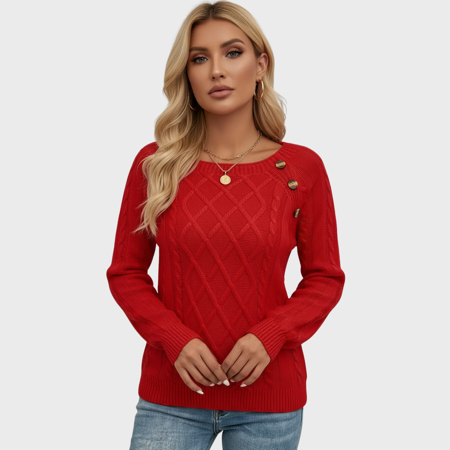 Simona | Svetr s moderním pleteným vzorem