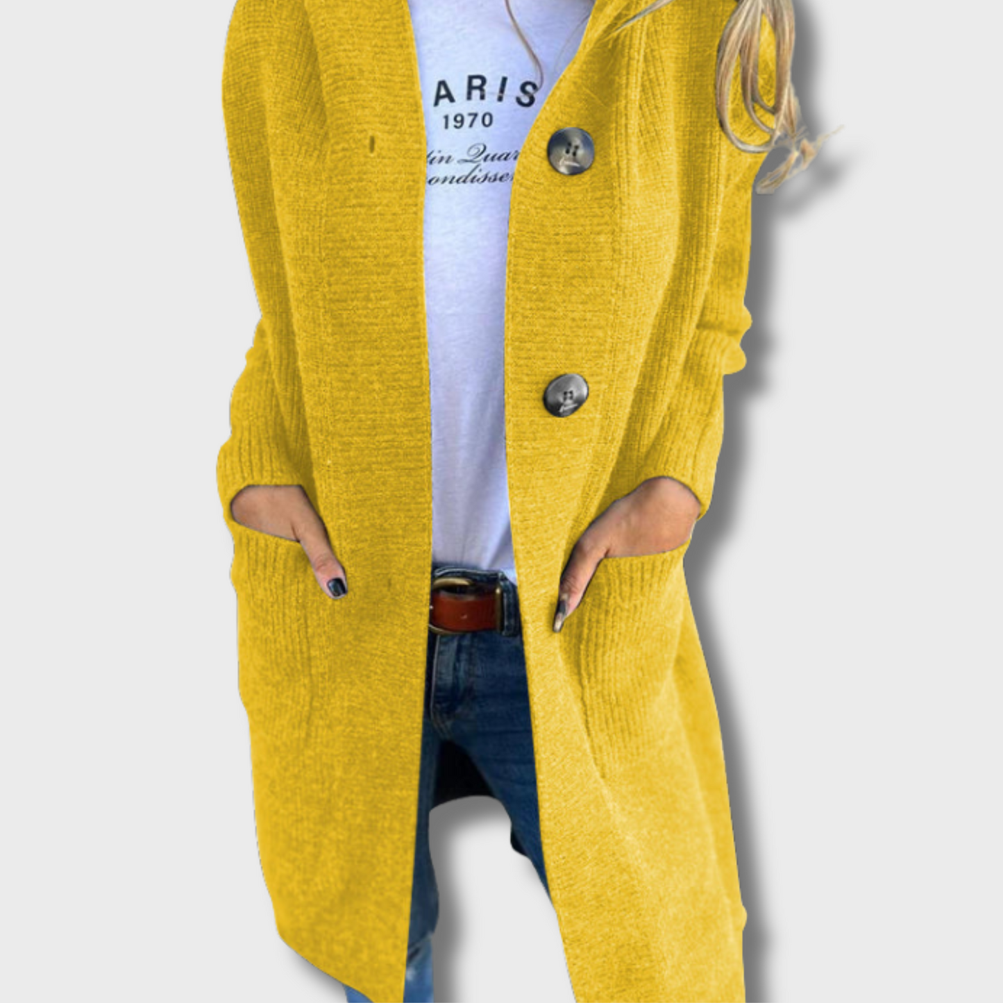 Olga | Elegantní dlouhý pletený kardigan