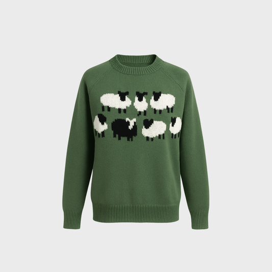 Ella | Pletený svetr s motivem oveček