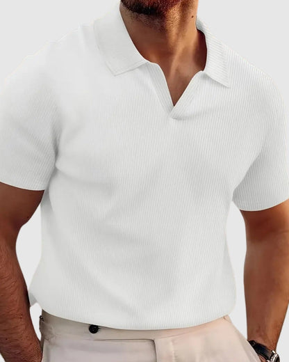 Libuše– Žebrované tričko s výstřihem do V