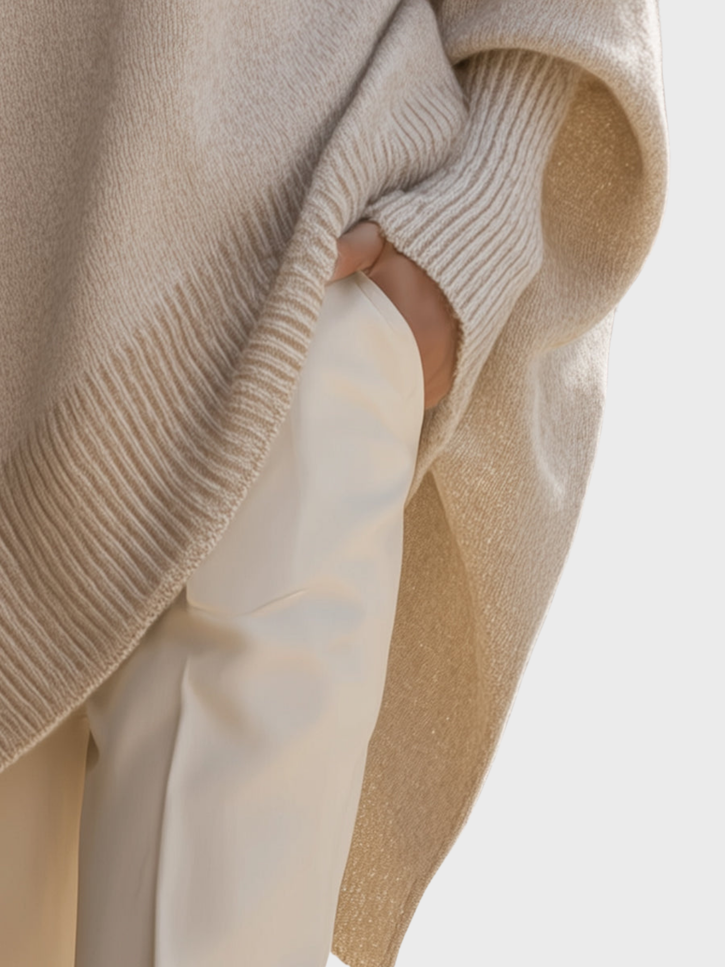 Evelyne | Elegantní svetr s asymetrickým spodním lemem