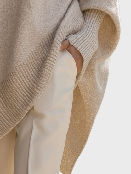 Evelyne | Elegantní svetr s asymetrickým spodním lemem