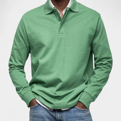 Tomáš – Elegantní pánské polo s dlouhým rukávem