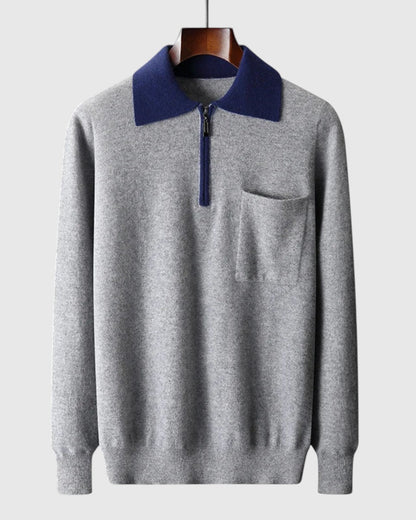 Libuše- Polo Castelle s zipem z kašmíru