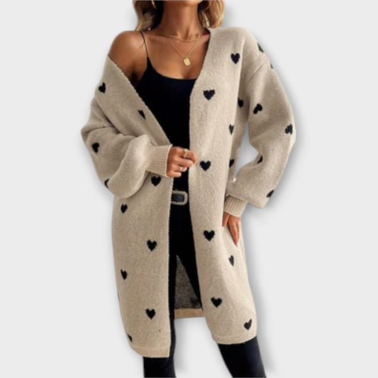 Cardigan s Vzorcem Srdce