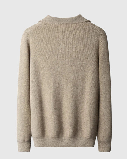 Libuše- Camisola Portofino z kašmíru s polovičním zipem