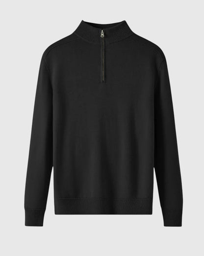 Libuše- Svetr s zipem z merino vlny Capri