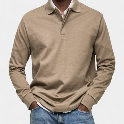 Tomáš – Elegantní pánské polo s dlouhým rukávem