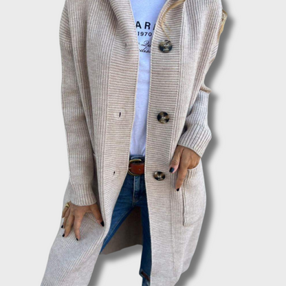 Olga | Elegantní dlouhý pletený kardigan
