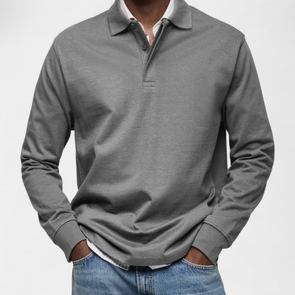 Tomáš – Elegantní pánské polo s dlouhým rukávem