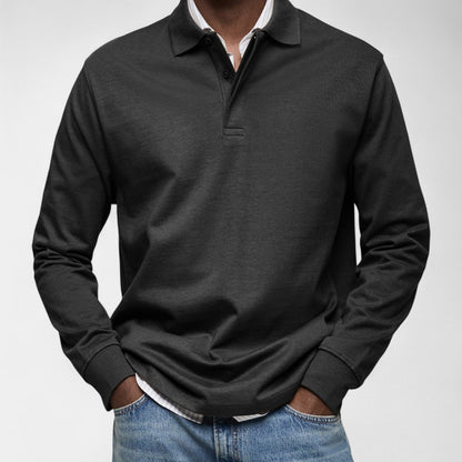 Tomáš – Elegantní pánské polo s dlouhým rukávem