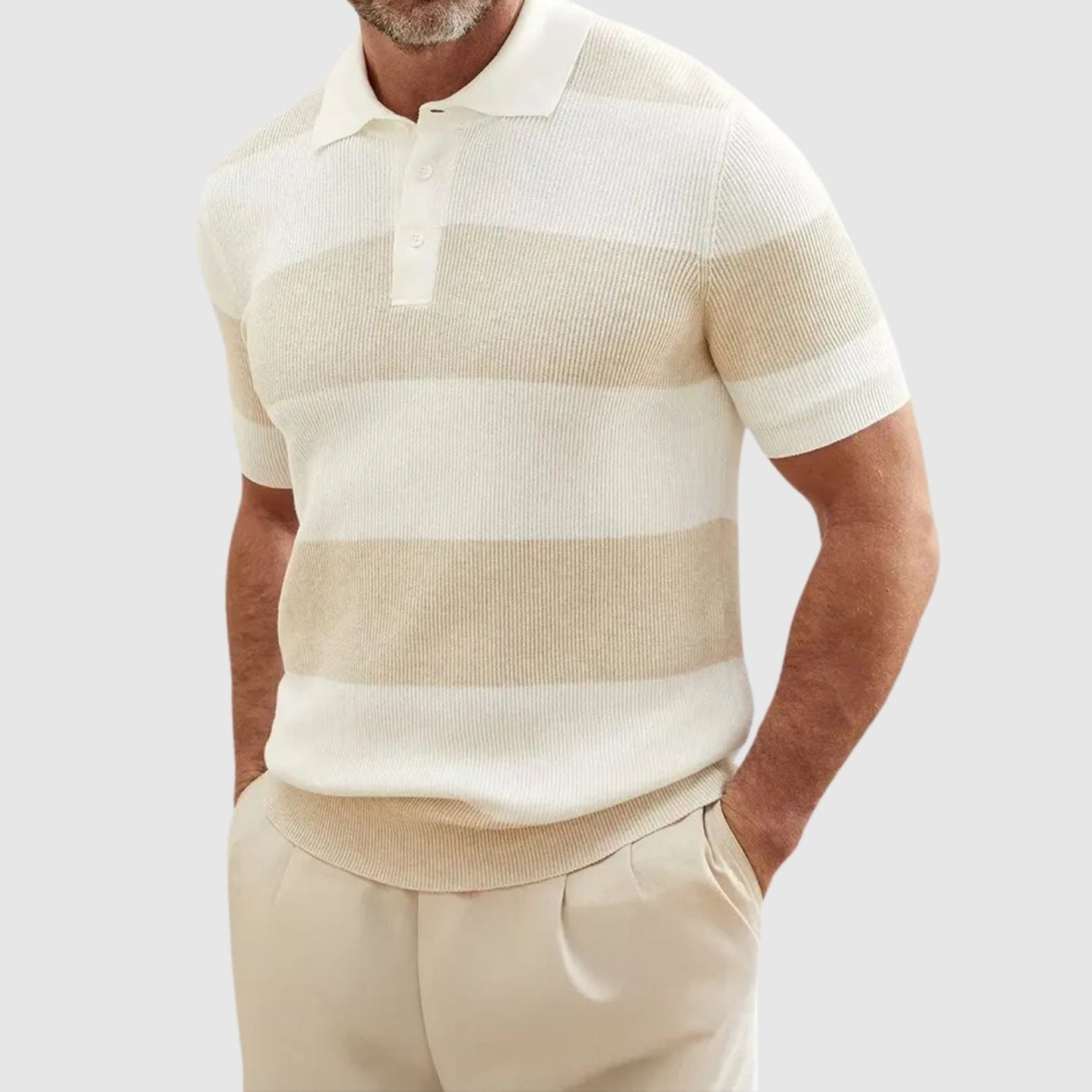 Libuše – Žebrované polo tričko s pruhy