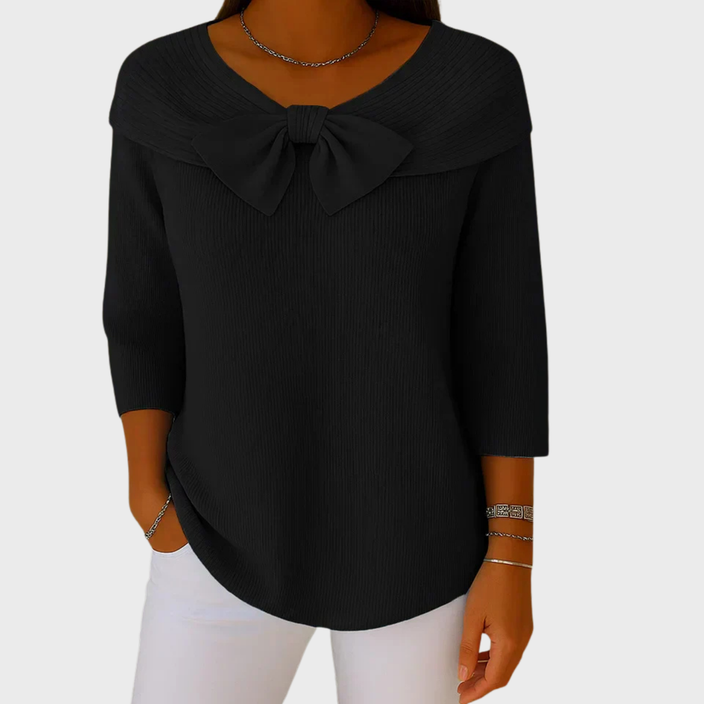 Sophie | Elegantní pletený top s mašlí