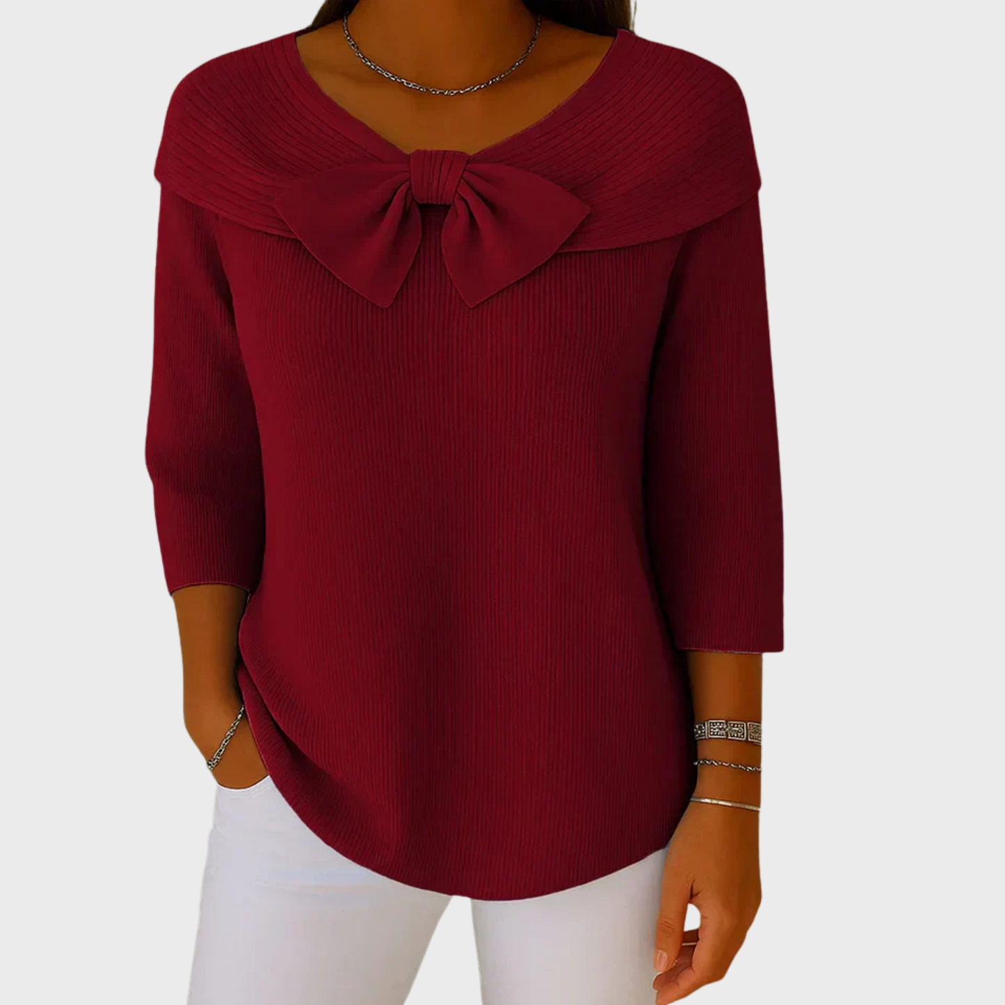 Sophie | Elegantní pletený top s mašlí