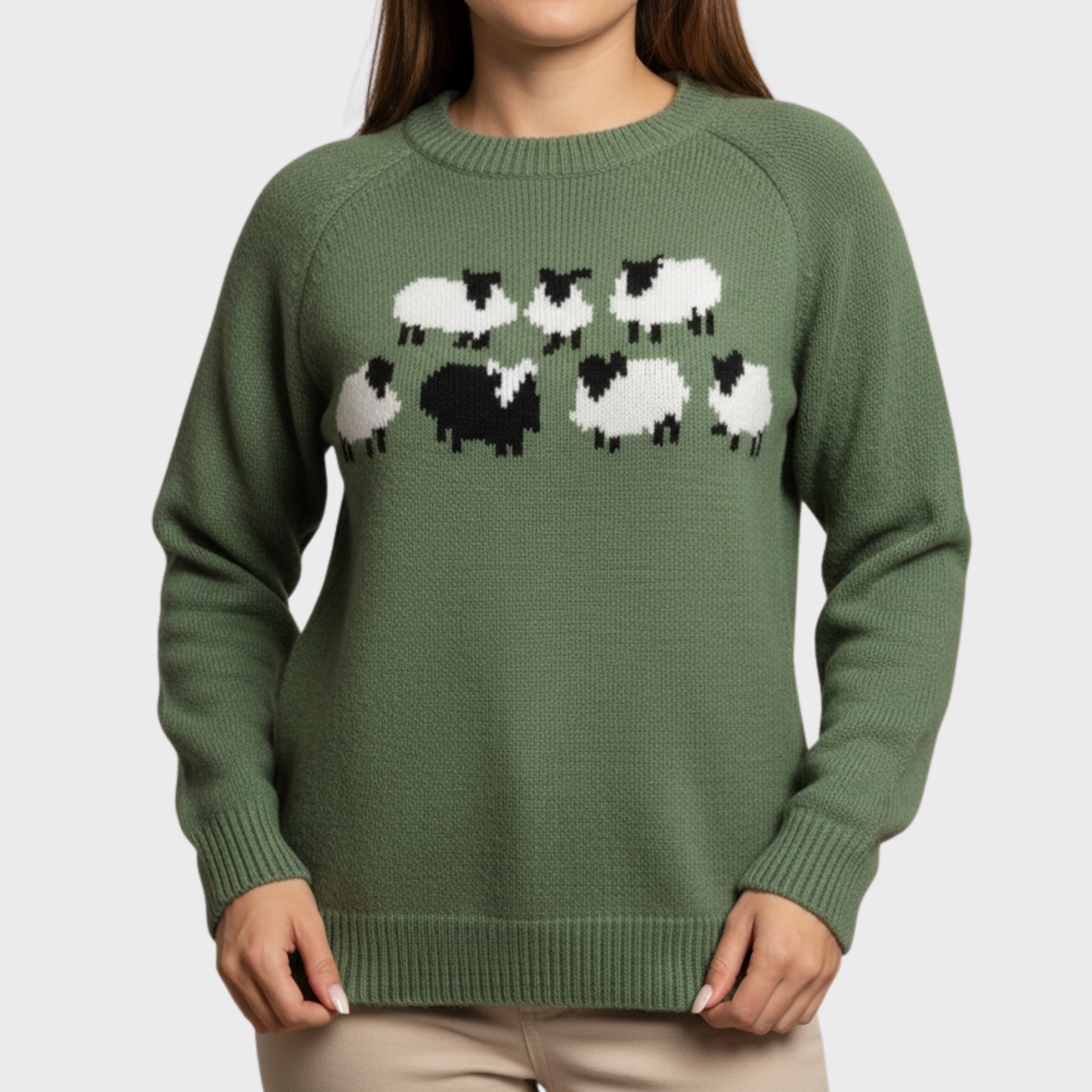 Ella | Pletený svetr s motivem oveček