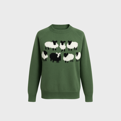 Ella | Pletený svetr s motivem oveček