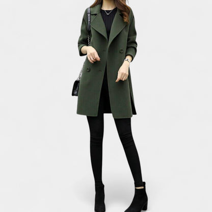 Veronika – Elegantní dámský kabát s dvojitým zapínáním