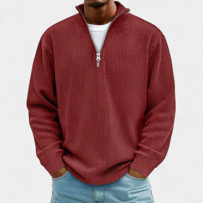 Martin – Pánský svetr s polo zipem