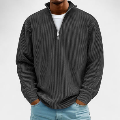 Martin – Pánský svetr s polo zipem