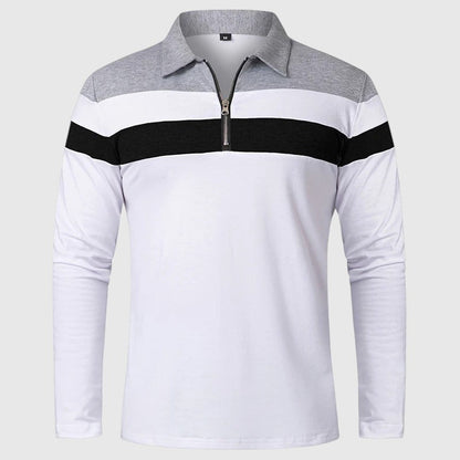 Libuše- Elegantní svetr se zipem a pruhy