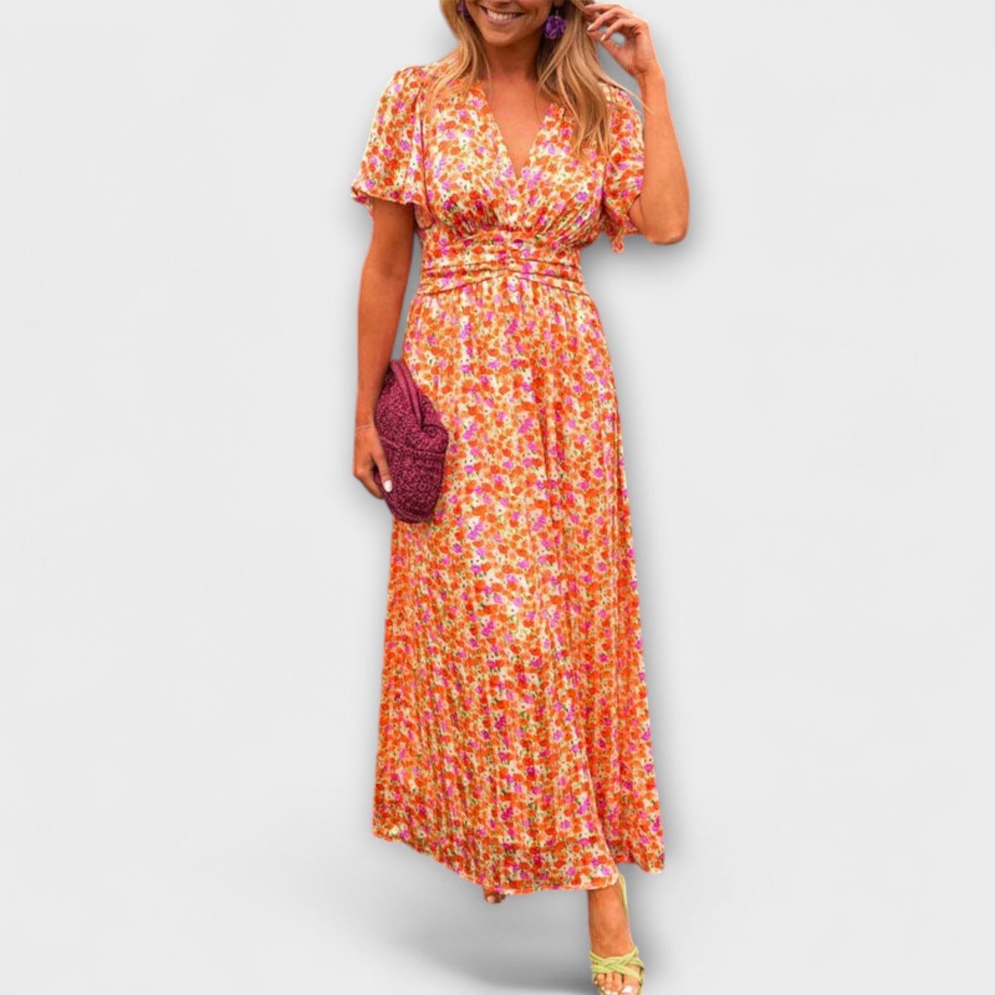 Elsie - Klasické šaty s V výstřihem